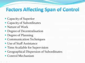 Factors Affecting Span of Control