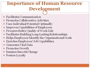 Importance of Human Resource Development