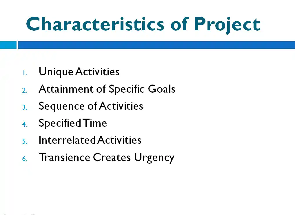 Characteristics of Project 