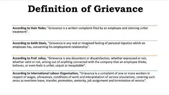 Definition of Grievance