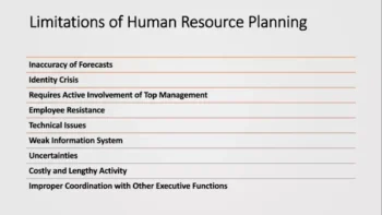 Limitations of Human Resource Planning