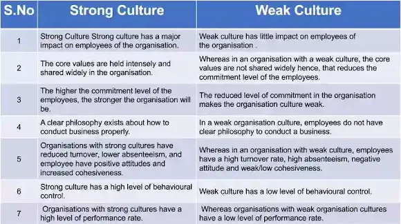 Strong Culture and Weak Culture