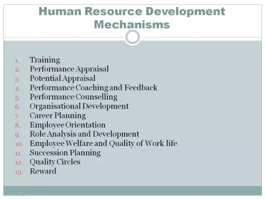 human resource development mechanism