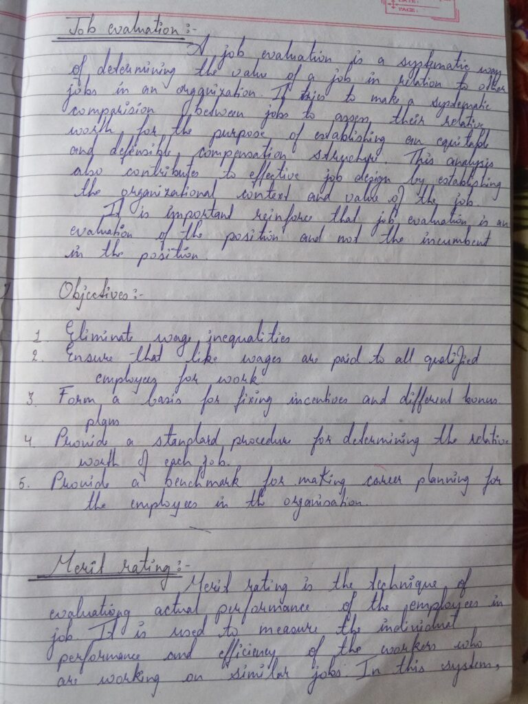 principles of management handwritten notes