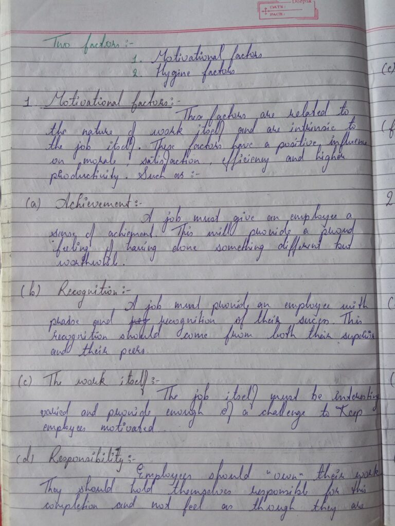 principles of management handwritten notes