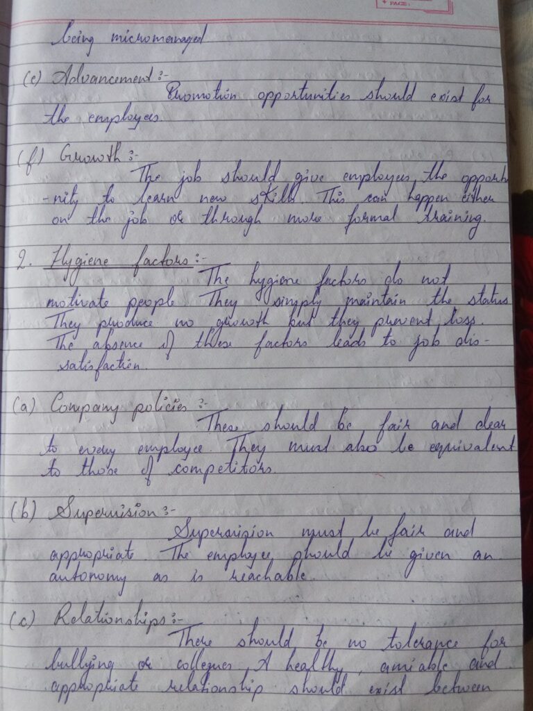 principles of management handwritten notes