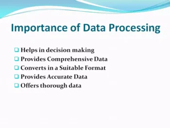 Importance of Data Processing