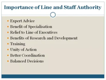 Importance of Line and Staff Authority