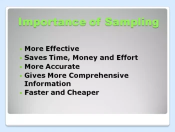 Importance of Sampling