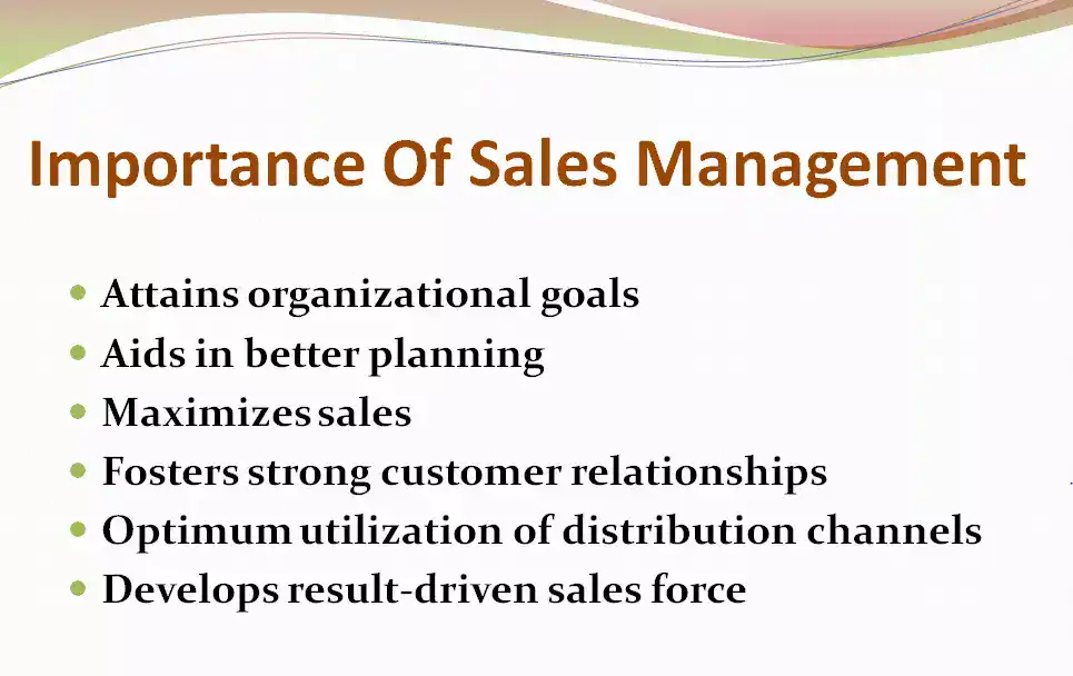 Importance Of Sales Management