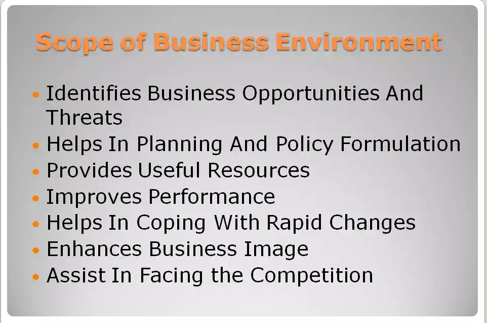 Scope of Business Environment
