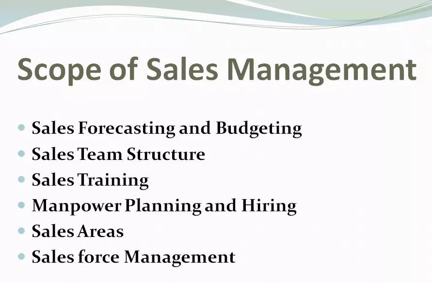 Scope of Sales Management 